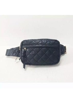 Peace Love Fashion Quilted Fanny Pack