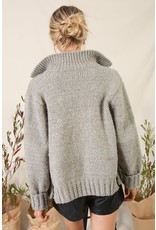 Lumiere Lumiere Collared Sweater Jacket