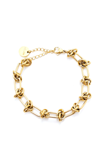 Beljoy Beljoy Buster Gold Chain Knot Bracelet