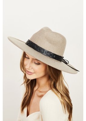 Fame Accessories Braided Band Fedora Hat