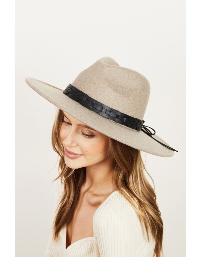 Fame Accessories Fame Accessories Braided Band Fedora Hat