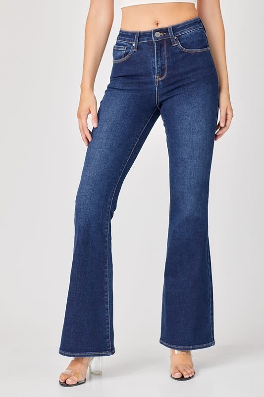 Risen High Rise Basic Flare Jeans RDP5289 - Bootery Boutique