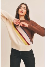 Lush Lush Diagonal Striped Sweater