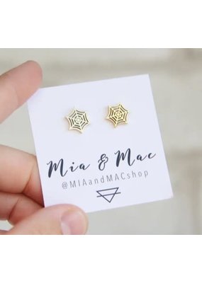 Mia and Mac Spider Web Stud Earring