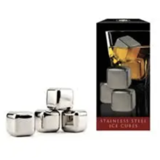 Cork Pops Inc. Stainless Steel Cubes Set of 4