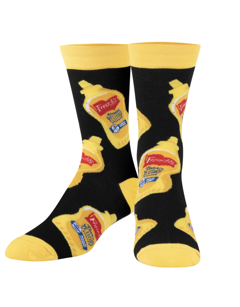 Odd Sox Men's Crazy Socks French's Mustard 12618MNCF - Bootery Boutique