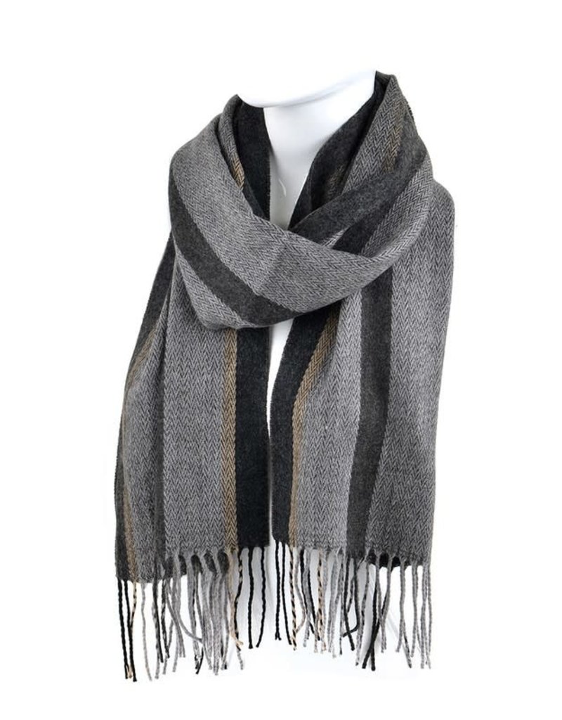 Men's scarf silk Alexandro grey