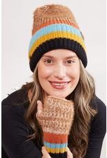 Fashion City Fashion City Mixed Color Ribbed Knit Beanie Hat