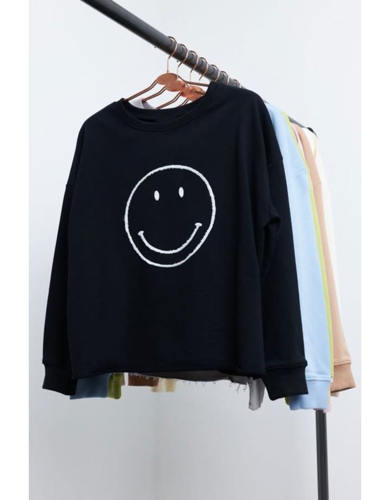Bestto Bestto Smiley Face Sweatshirt