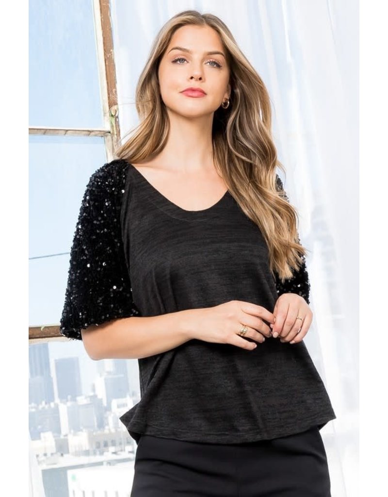 THML THML Sequin Knit Top THS1037