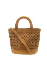 Joy Susan Joy Susan Havana Faux Cane Bag with Wood Handle