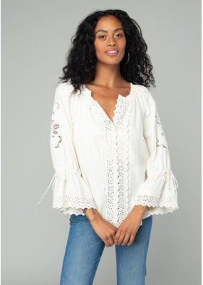 Lovestitch Embroidered Eyelet Blouse