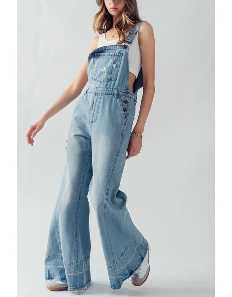 Trend Notes Trend Notes Wide Leg Flare Overalls