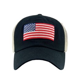 Hana American Flag Washed Vintage Baseball Cap