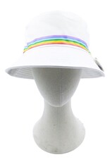 Hana Hana Rainbow Trim Solid Bucket Hat