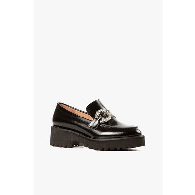 All Black Lady Bling Loafer