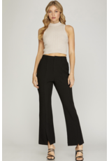 She + Sky She + Sky Front Split Hem Woven Pants