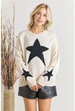 Adora Adora Star Crew Neck Sweater
