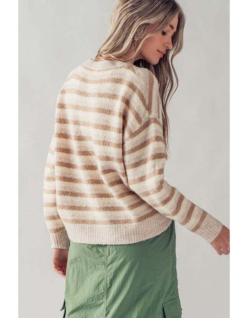 Trend Notes Trend Notes Striped Slouchy Sweater