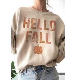 A. Blush Hello Fall Sweatshirt
