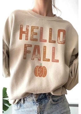 A. Blush Hello Fall Sweatshirt