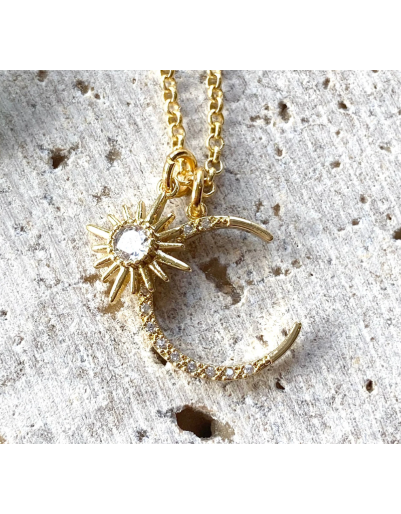 9kt Gold Sun and Moon Lariat Necklace – Collective & Co.