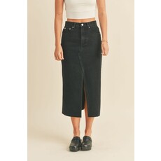 Miou Muse Miou Muse Washed Denim Midi Skirt