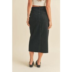 Miou Muse Miou Muse Washed Denim Midi Skirt