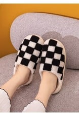 Melody Melody Plush Checkered Slippers