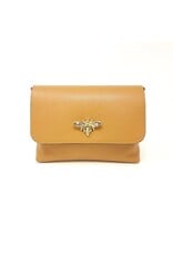 German Fuentes German Fuentes Leather Handbag with Bee Clasp