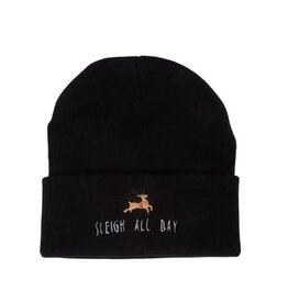 David and Young "Sleigh All Day" Embroidered Beanie