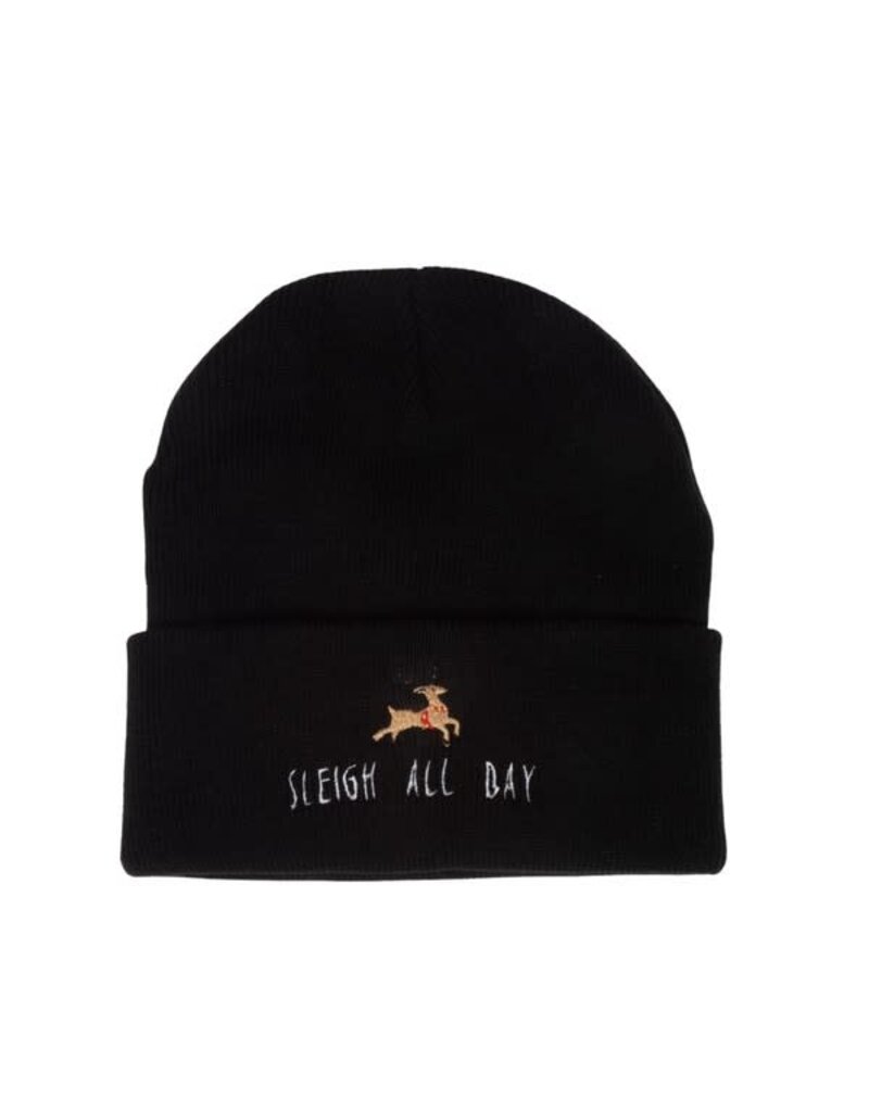 David and Young David and Young "Sleigh All Day" Embroidered Beanie