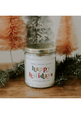 Sweet Home Decor Happy Holidays 9oz Soy Candle