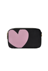 Ahdorned Ahdorned Jamie Heart Camera Bag Black with Pink Heart