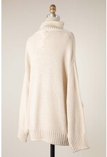Miracle Miracle Mock Neck Cable Knit Sweater