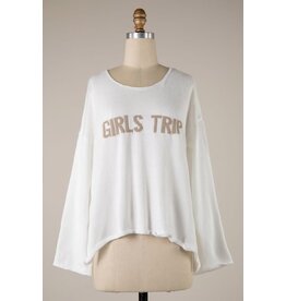 "Girls Trip" Lightweight Sweater Top