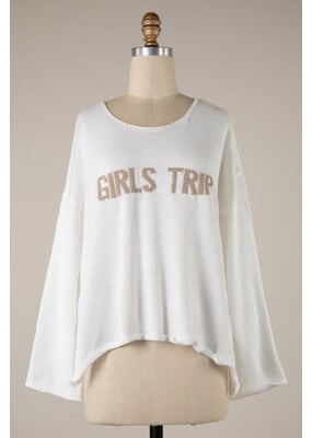 "Girls Trip" Lightweight Sweater Top