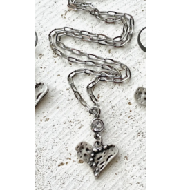 VB & CO Hammered Heart Necklace