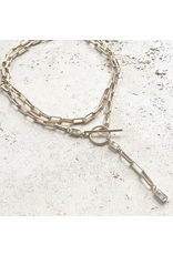 VB & CO VB & CO Matte Gold Paperclip Necklace