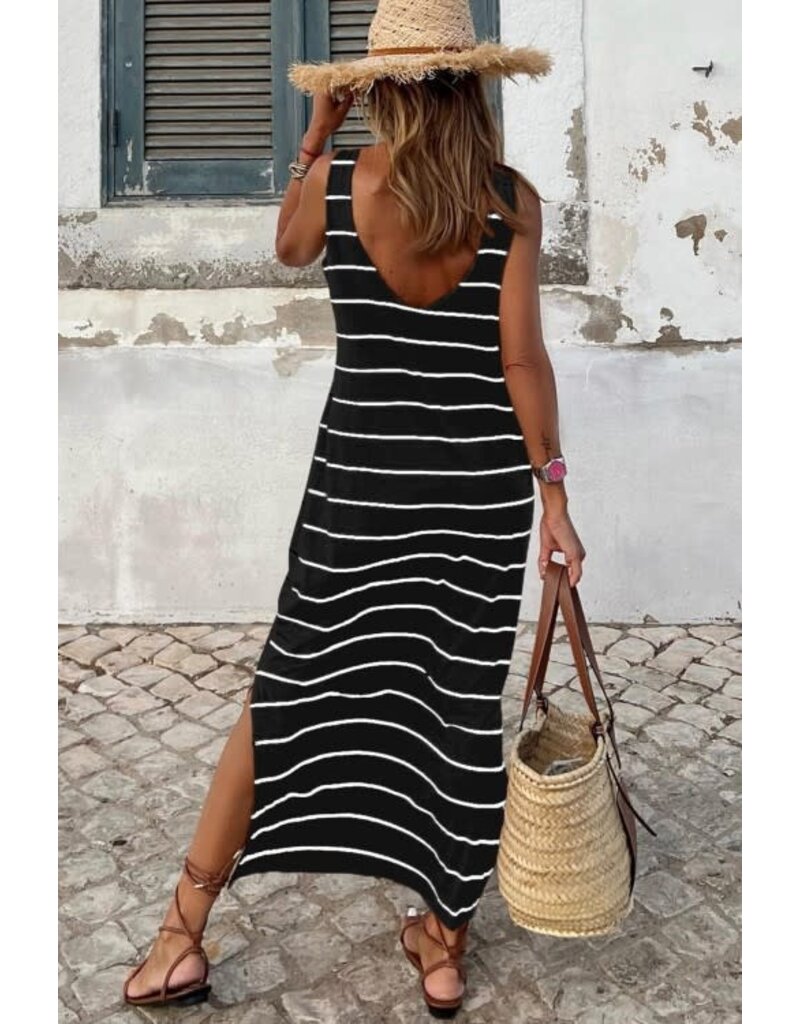 Tracies Tracies Stripe Print Maxi Dress
