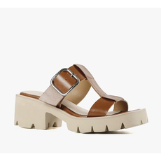 All Black All Black Buckle Lugg Mule Sandal