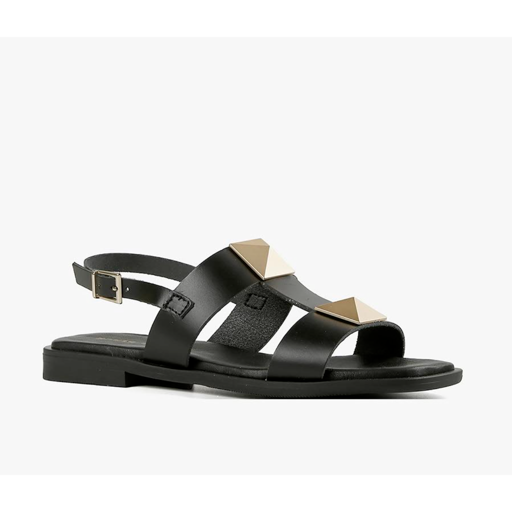All Black All Black Pyramid Stud Sandal
