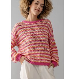 Trend Notes Drop Shoulder Striped Sweater