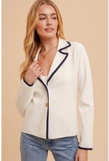 Hem & Thread Hem & Thread Lapel Collar Cardigan Jacket