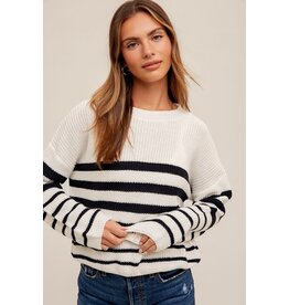 Hem & Thread Striped Knit Sweater