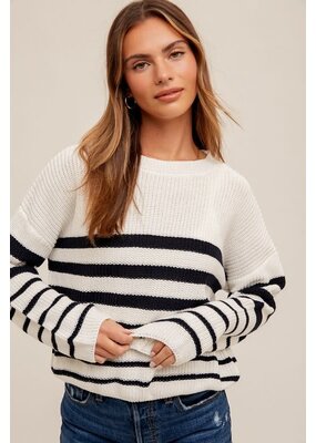 Hem & Thread Striped Knit Sweater