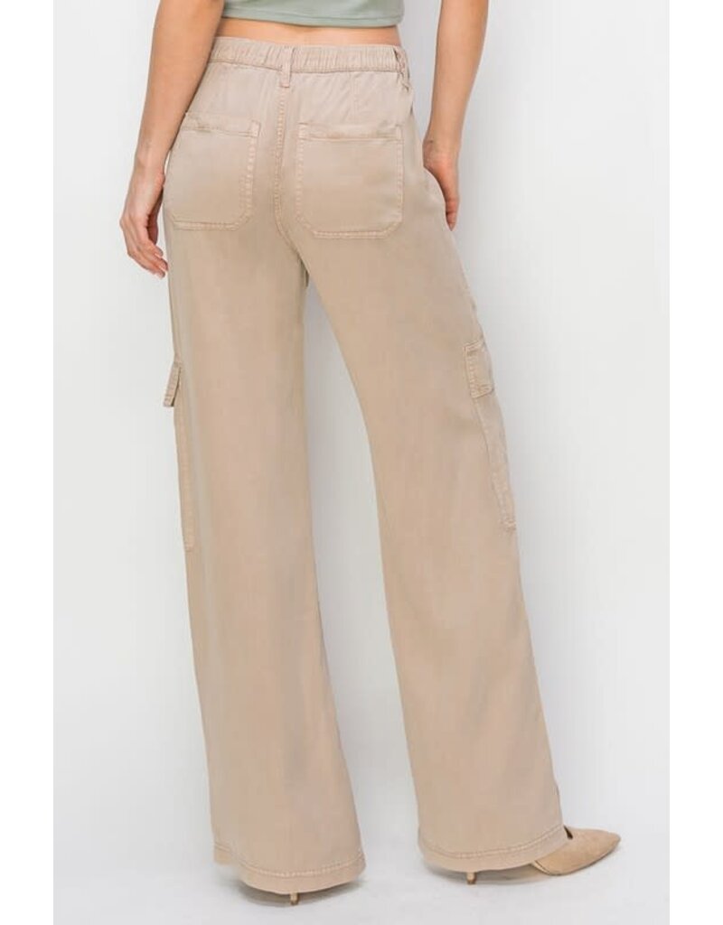 Risen Risen Tencel Wide Leg Cargo Pants