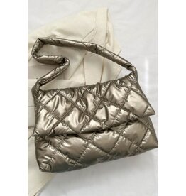 Swan Madchen Padded Lattice Solid Shoulder Bag