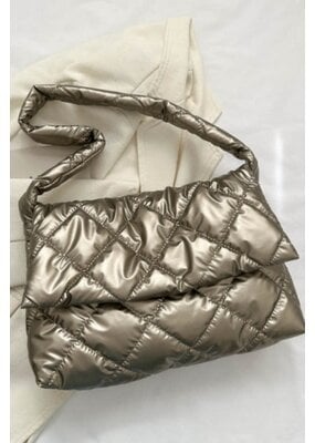 Swan Madchen Padded Lattice Solid Shoulder Bag