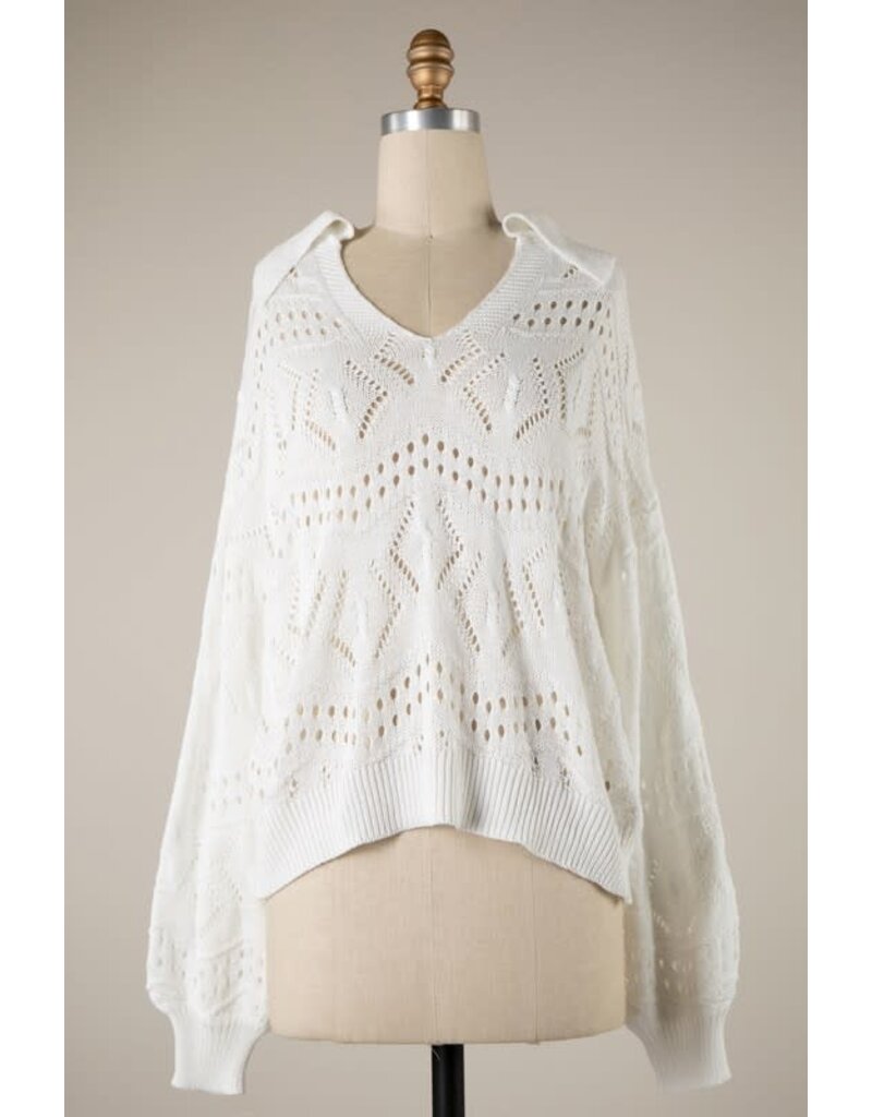 Miracle Miracle Intricate Pattern Crochet Top